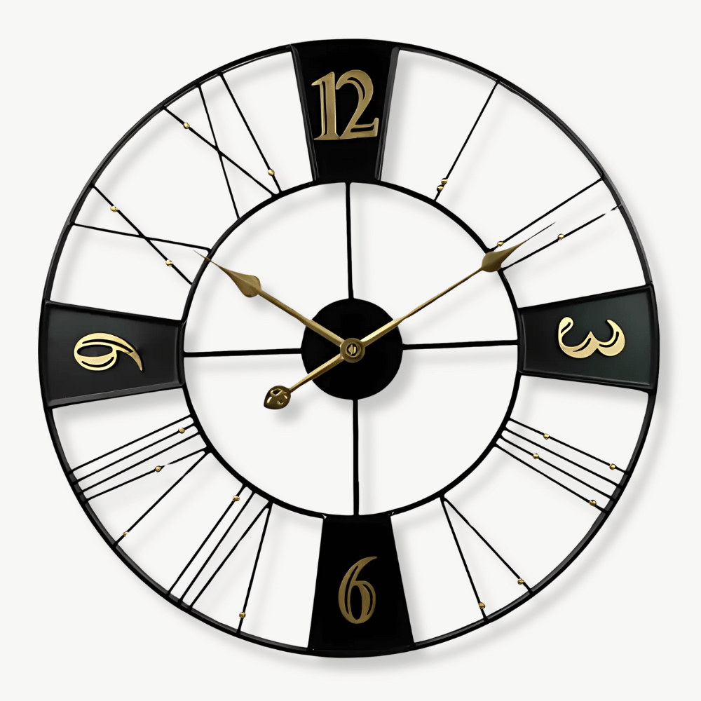 Metallväggklocka 60 cm