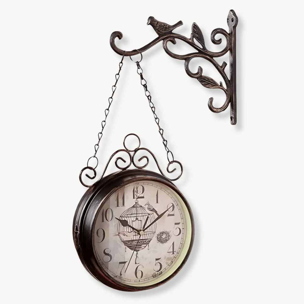 Gammal dubbelsidig klocka