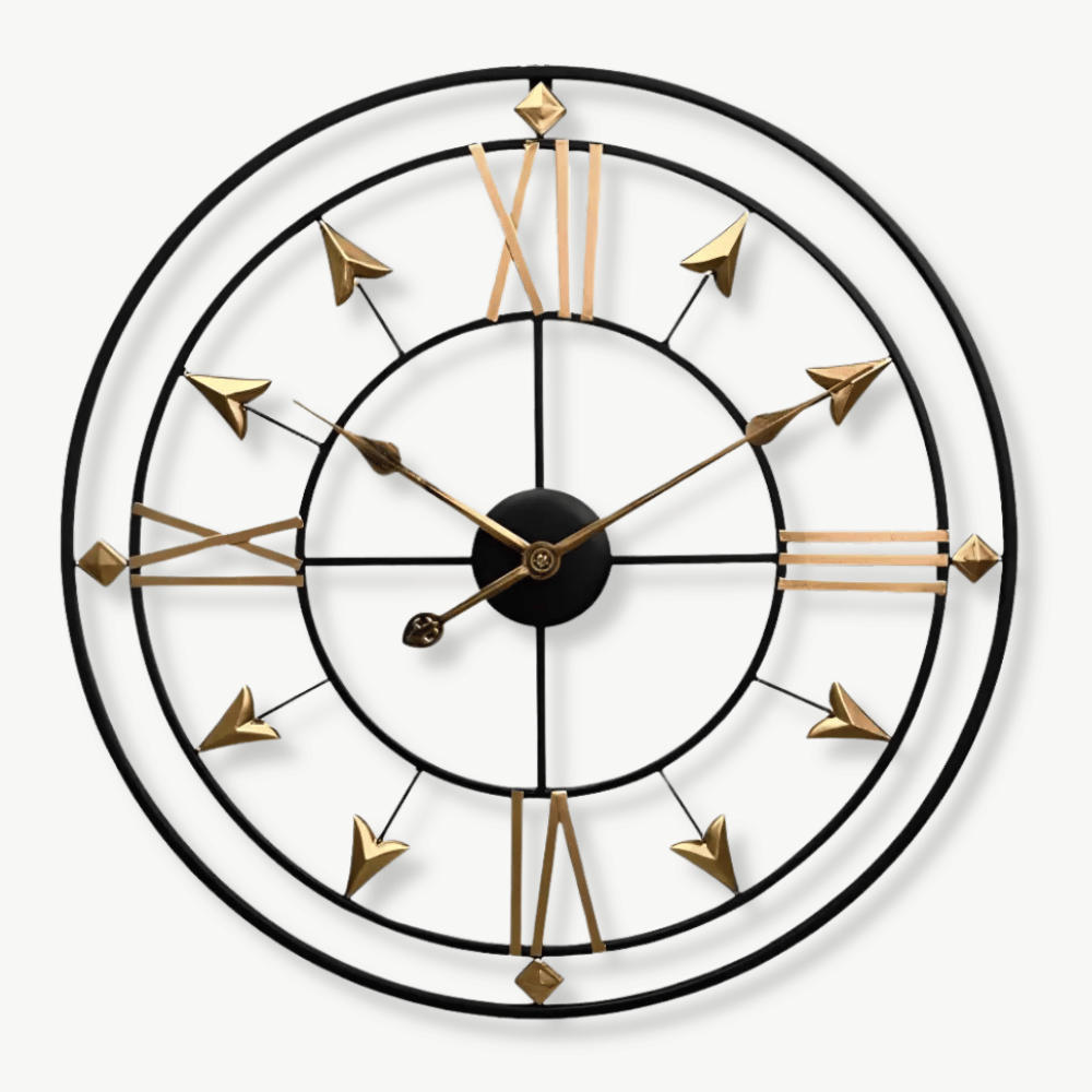 Designer väggklocka i metall