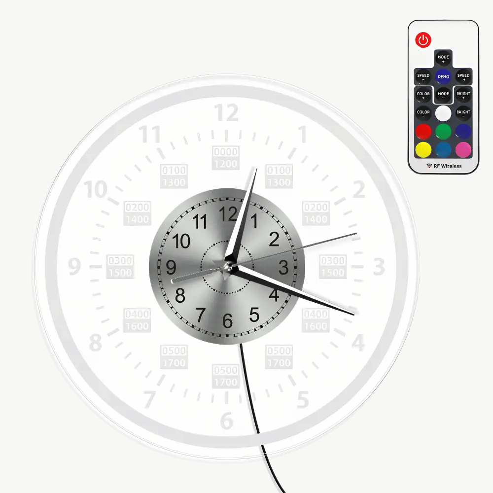 Väggklocka med LED-bakgrundsbelysning