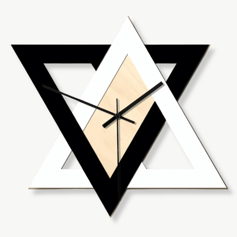 Kreativ svart och vit väggklocka