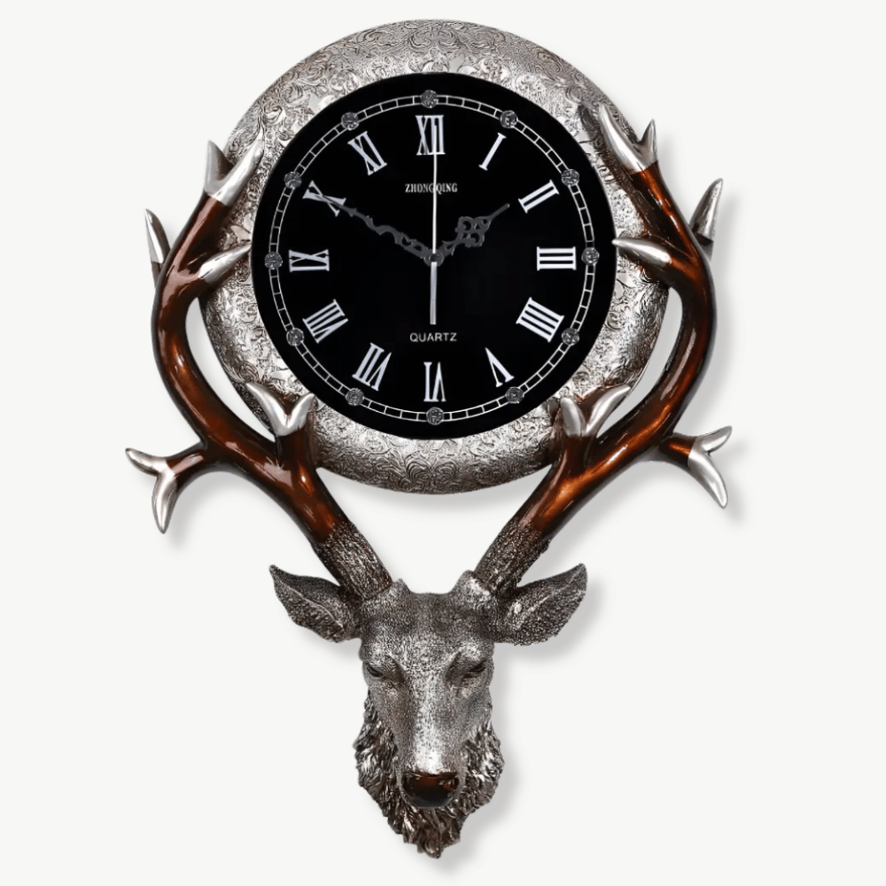 Deer Head Väggklocka