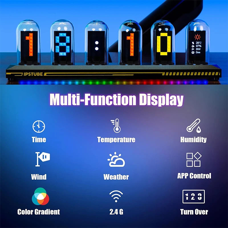 Anpassningsbar RGB Nixie-klocka