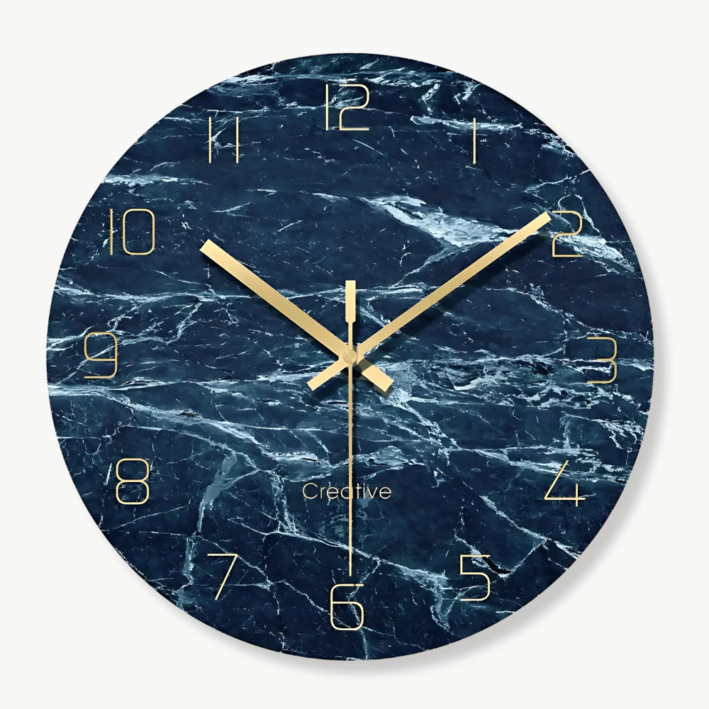 designer väggklocka i glas