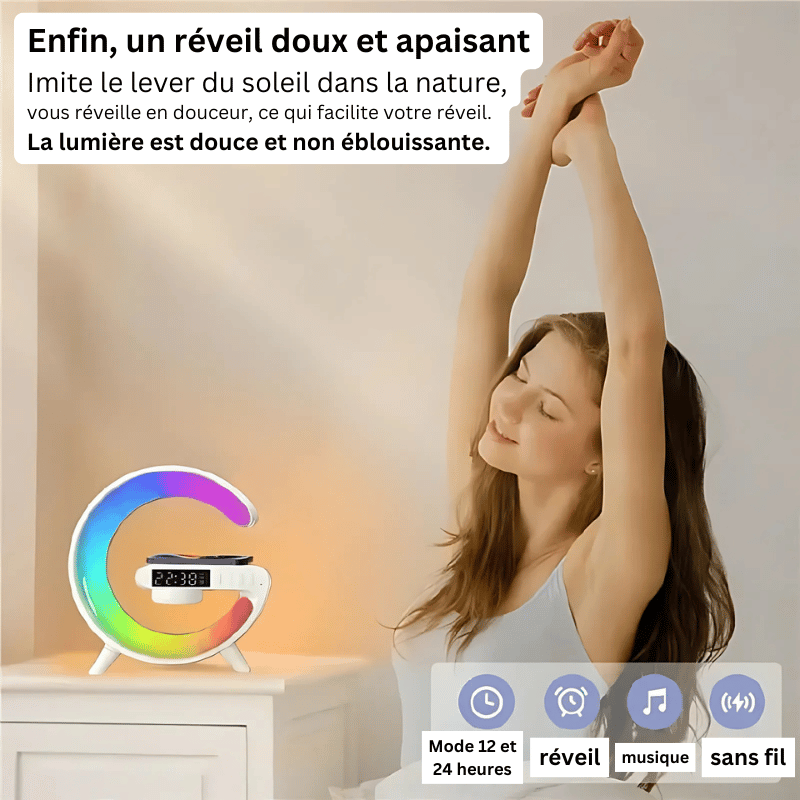 Réveil RGB avec Chargeur Sans Fil