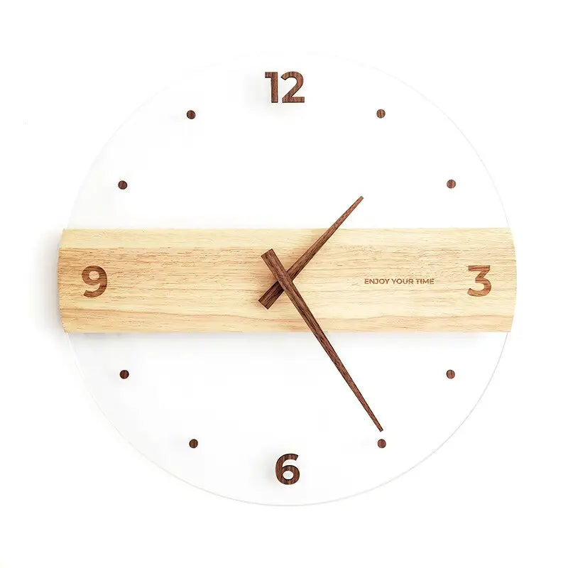 Horloge Murale en Bois et Acrylique - Horloges murales